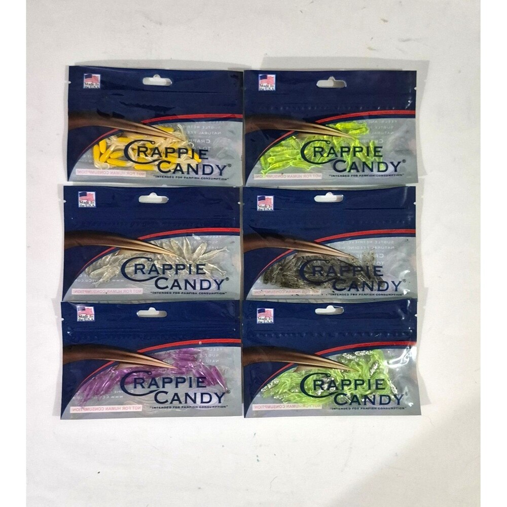 Crappie Bluegill Pan Fish Trout Crappie Candy Soft Plastic Baits 6pk's Lot #5